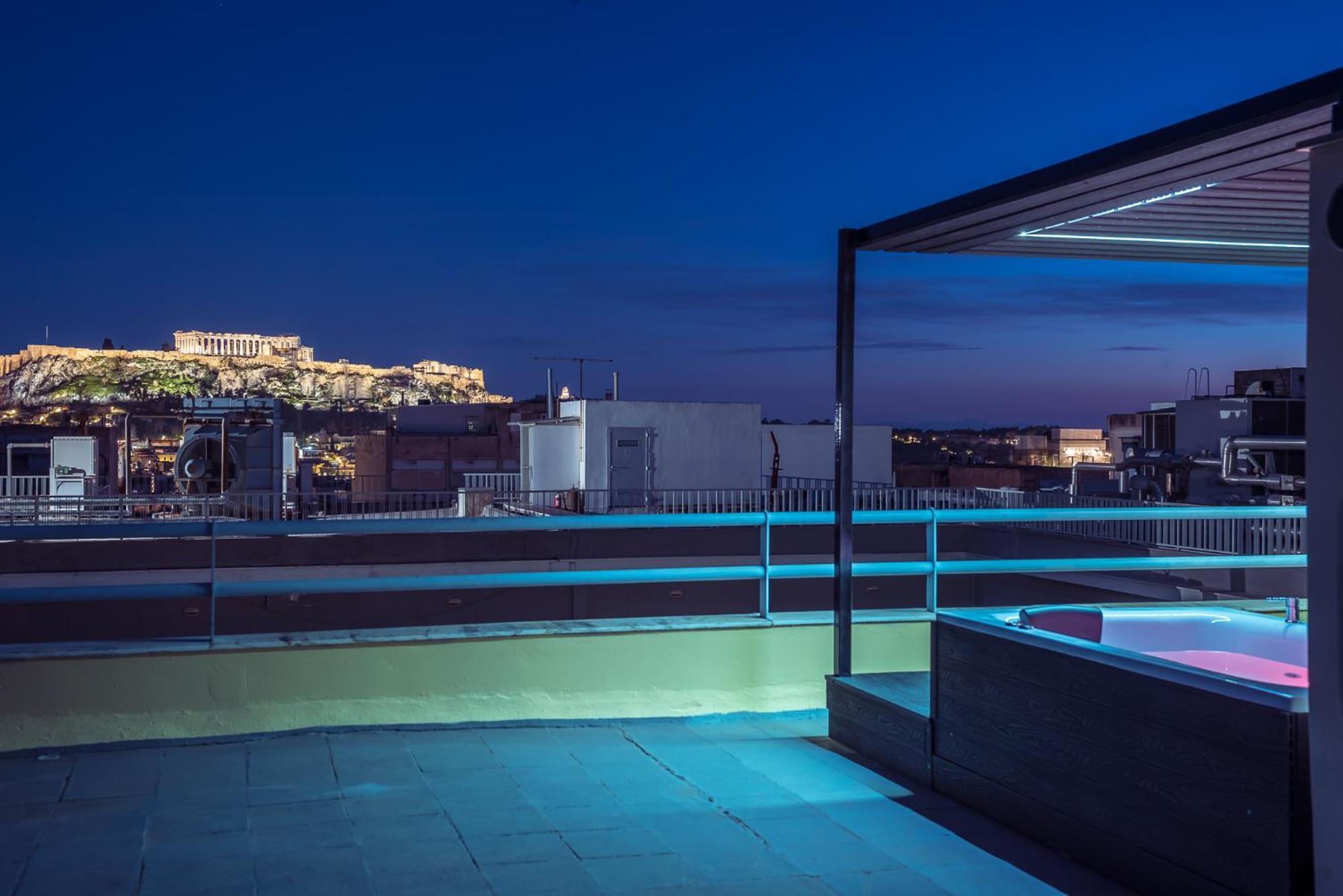 Acropolis View Mini Sky Suite & Hot Tub アテネ エクステリア 写真