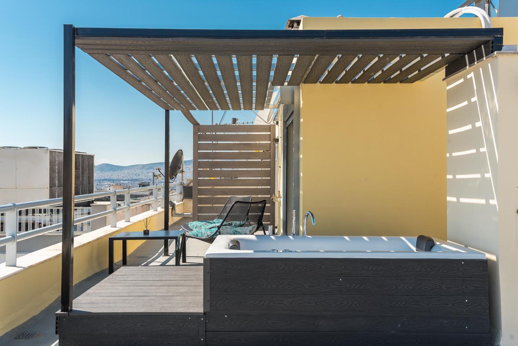 Acropolis View Mini Sky Suite & Hot Tub アテネ エクステリア 写真