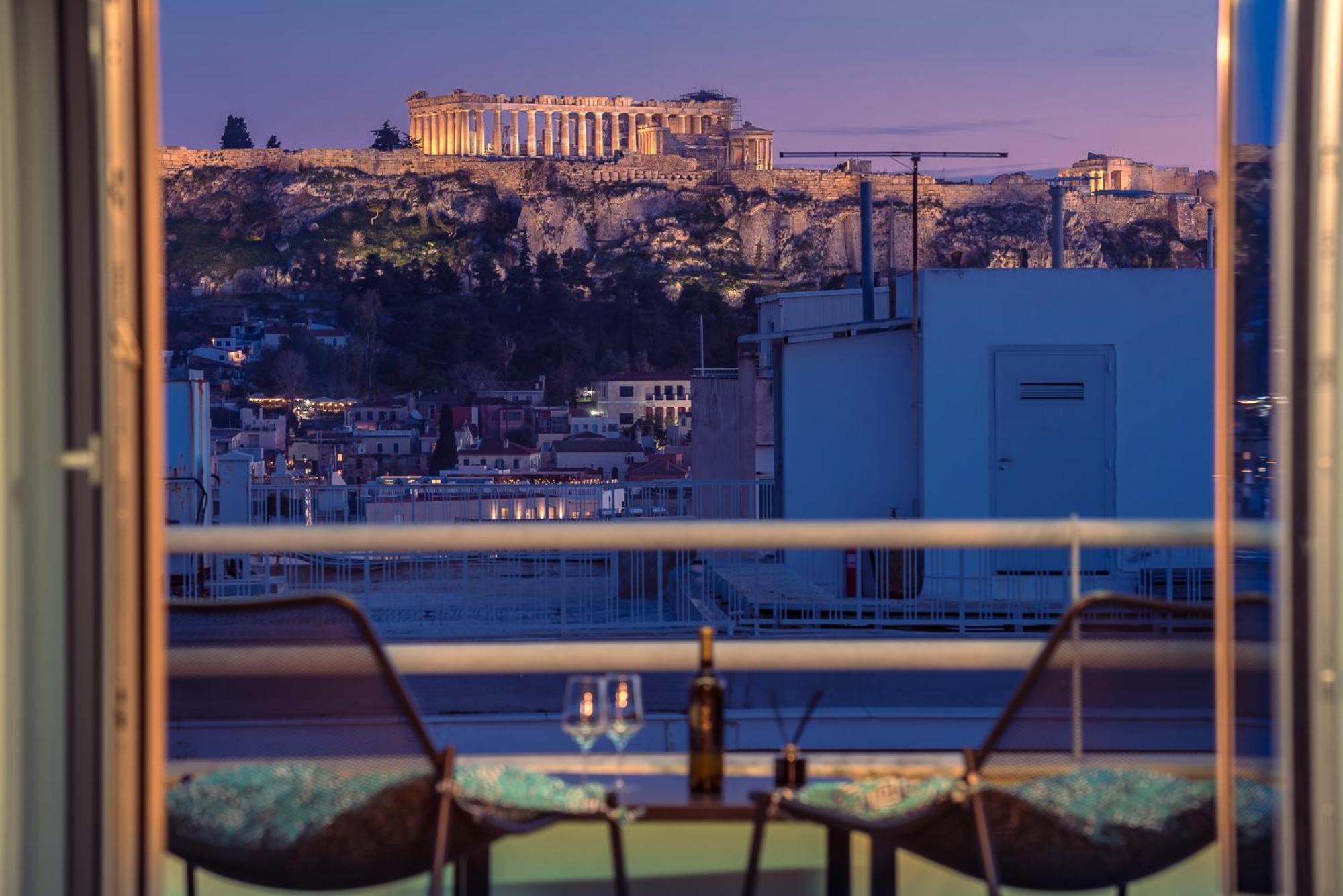 Acropolis View Mini Sky Suite & Hot Tub アテネ エクステリア 写真